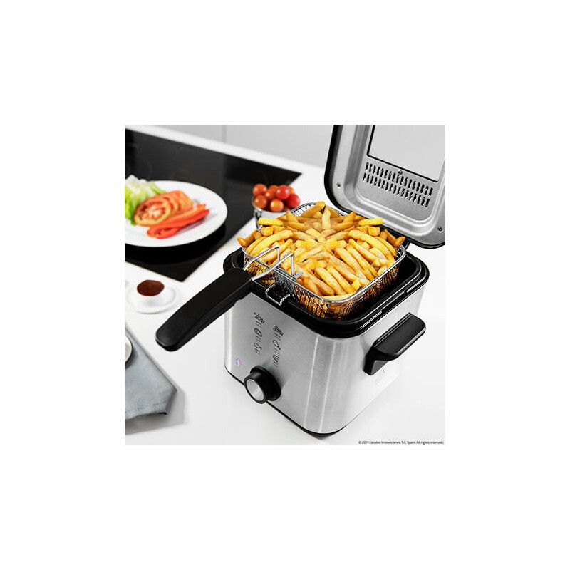 Cecotec CleanFry Infinity 1500, Frituregryde, 1,5 L, 190 °C, Enkelt, Rustfrit stål, Knapper billede 2