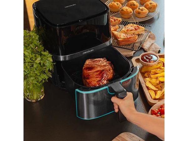 Cecotec Cecofry Full Inox Pro 5500 - Varmluftsrister - 5.5 liter - 1.7 kW - sort/inox