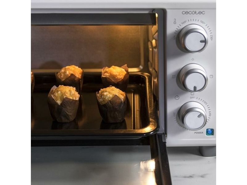 Cecotec Bake&Toast 2300, 23 L, Hvid, Bordplade, Dreje, Mekanisk, 60 min.