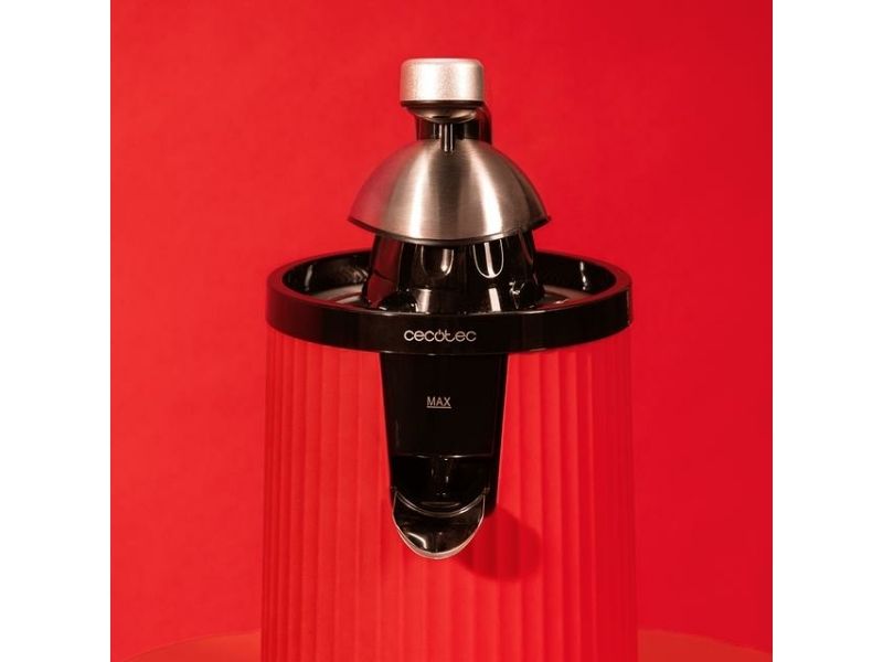 Cecotec Xqueeze RetroJuice 600, Slow juicer, Sort, Rød, Rustfrit stål, 1 stk, Rustfrit stål, 600 W, 220 - 240 V billede 2
