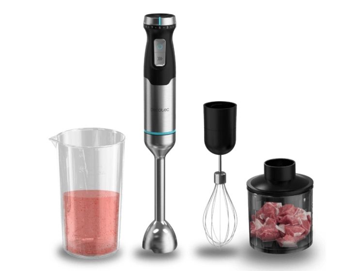 Cecotec Power Pulsar 2300MAX Cream&Crrush, Nedsænkning blender, 2300 W, Sort, Rustfrit stål