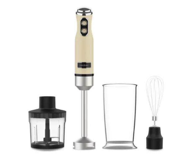 Cecotec Power Mixer RetroYellow 1200MAX Cream&Crush, Nedsænkning blender, 0,5 L, 1200 W, Gul billede 1