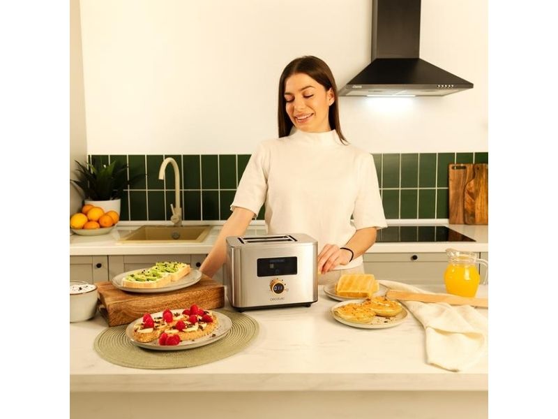 Cecotec 04843, 2 skive(r), Rustfrit stål, Dreje, Berøring, 950 W