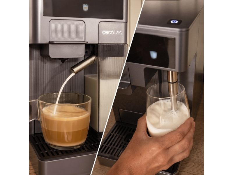 Cecotec FreeStyle Latte T, Espressomaskine, 1,6 L, Kaffekapsel, Malet kaffe, 1350 W, Grå
