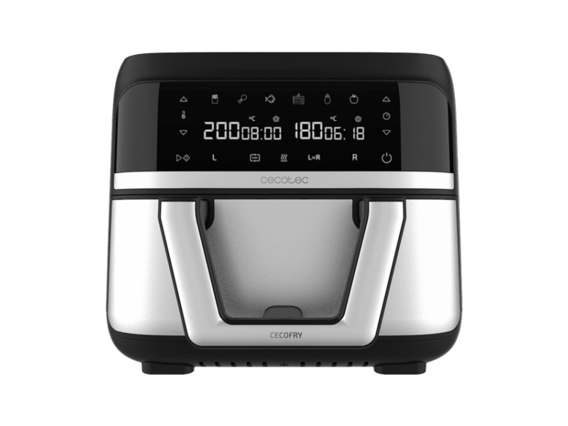 Cecotec Cecofry Dual 9000, Varmluftsteger, 9 L, 1 kg, 80 °C, 200 °C, 60 min.