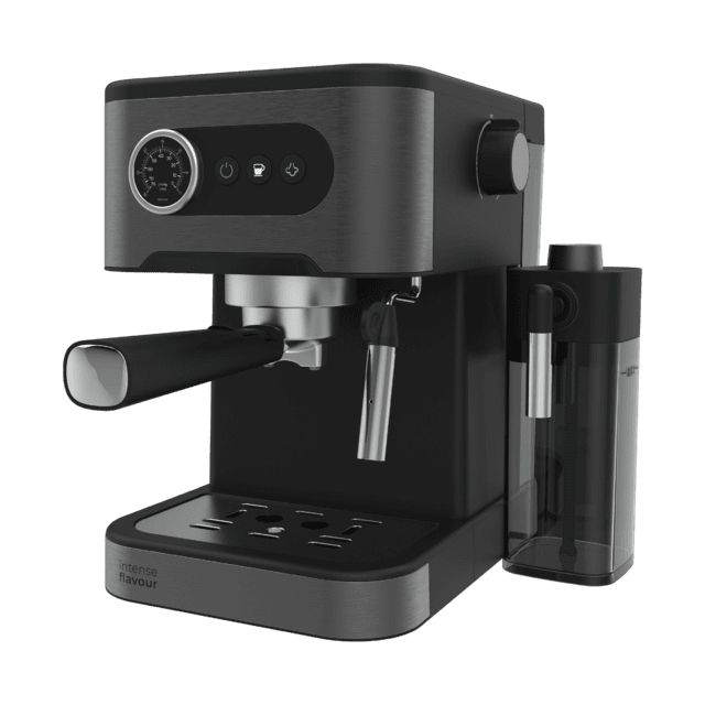 Cecotec Power Espresso 20 Pro Latte, Espressomaskine, 1,5 L, Kaffebønner, 1350 W, Sort, Sølv billede 3