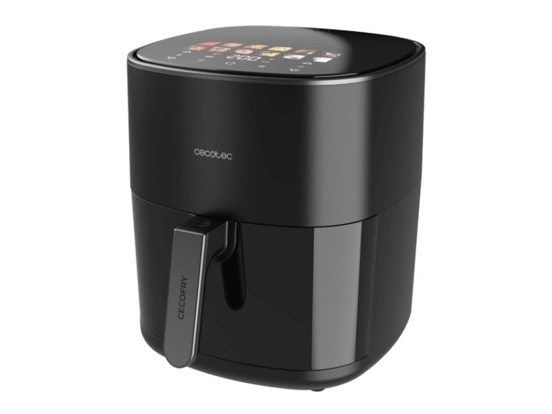 Cecotec Cecofry&Grill Duoheat 6500, Varmluftsteger, 6,5 L, 40 °C, 200 °C, Enkelt, Sort