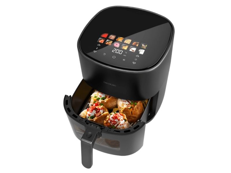 Cecotec Cecofry&Grill Duoheat 6500, Varmluftsteger, 6,5 L, 40 °C, 200 °C, Enkelt, Sort