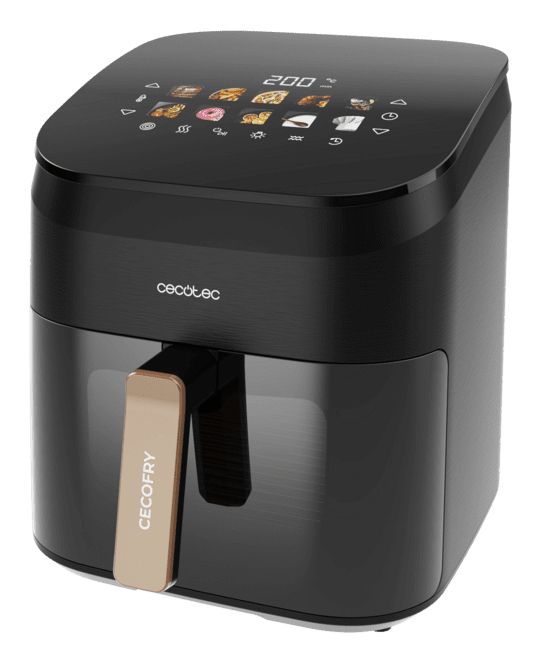 Cecotec Cecofry&ampGrill Smokin' 6500 Single 6.5 L Stand-alone 2200 W Hot air fryer Black, Brown billede 4