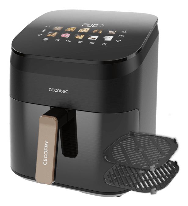 Cecotec Cecofry&ampGrill Smokin' 6500 Single 6.5 L Stand-alone 2200 W Hot air fryer Black, Brown billede 3