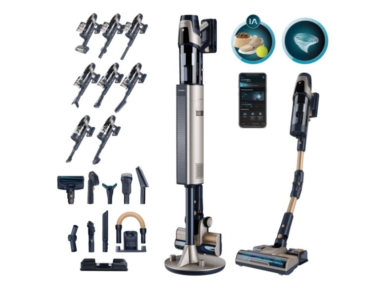 Cecotec Conga Rockstar 11500 Odyssey Station Connected IA, 2-i-1 stangstøvsuger, Poseløs, Sort, 1,7 L, Rektangulær, Dry billede 1