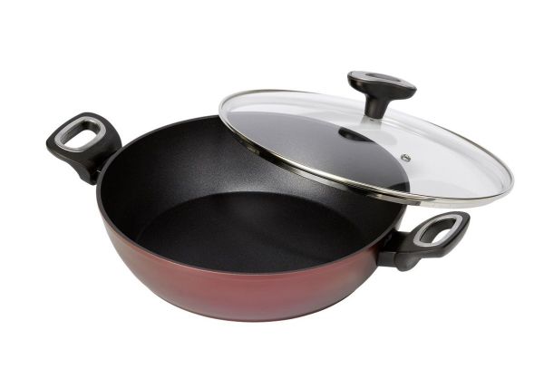 JATA TF924, 2,4 L, Rød, Aluminium, Keramisk, Gas, Halogen, Induktion, Forseglet plade, Sort, Rustfrit stål billede 2