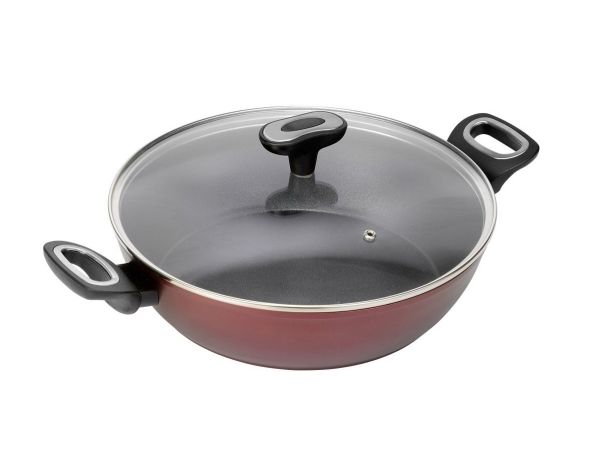 JATA TF924, 2,4 L, Rød, Aluminium, Keramisk, Gas, Halogen, Induktion, Forseglet plade, Sort, Rustfrit stål billede 1