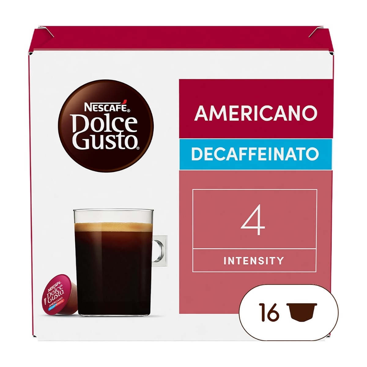 Nescafé Dolce Gusto Americano Decaffeinato kaffekapsler 16 stk