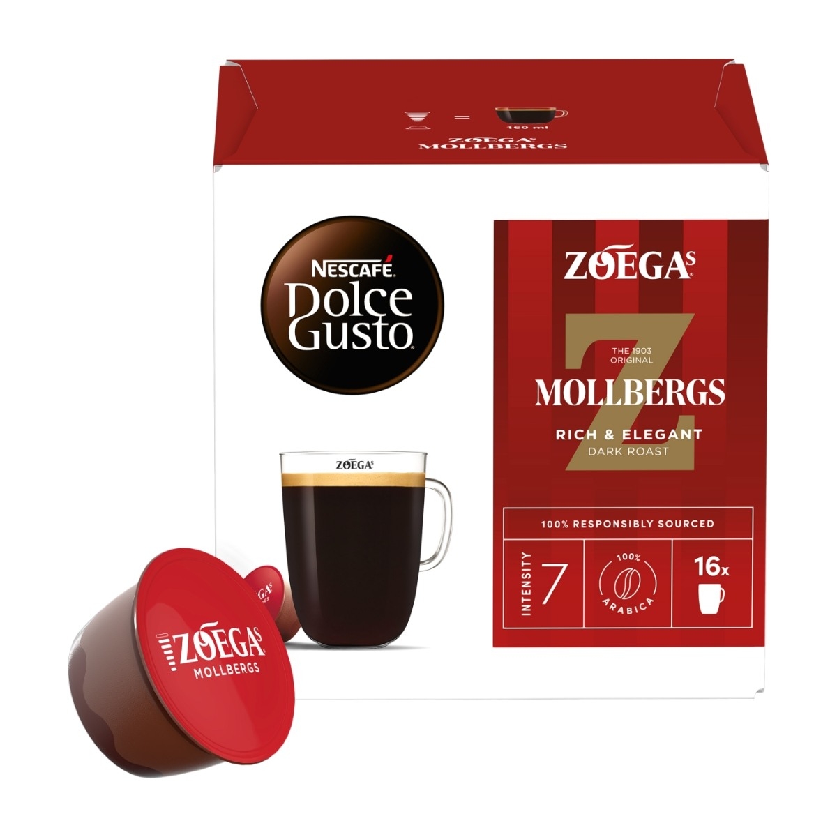 Nescafé Dolce Gusto Zoégas Mollbergs kaffekapsler, 16 stk.