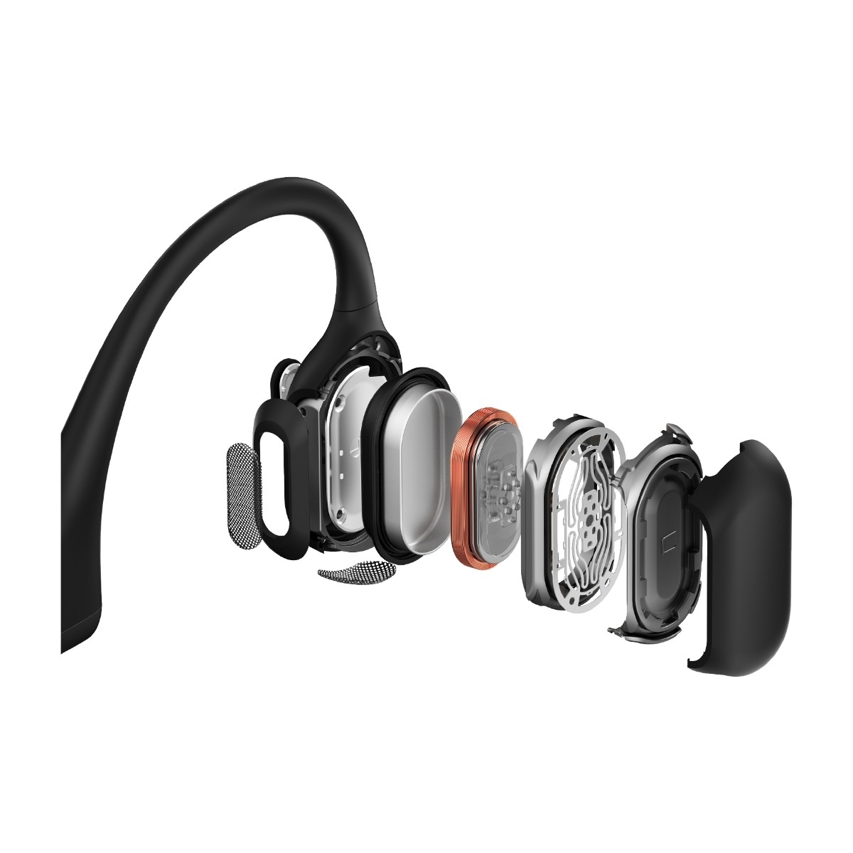 Shokz OpenRun Bone Conduction-hovedtelefoner, sort billede 4
