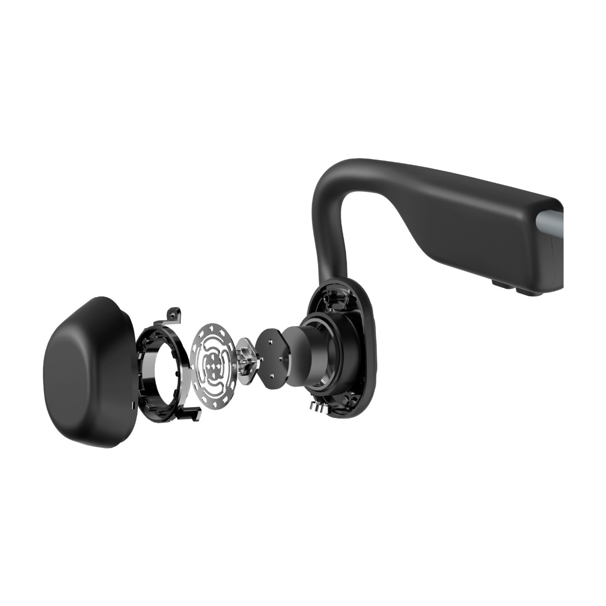 Shokz OpenMove Bone Conduction-hovedtelefoner, grå billede 4