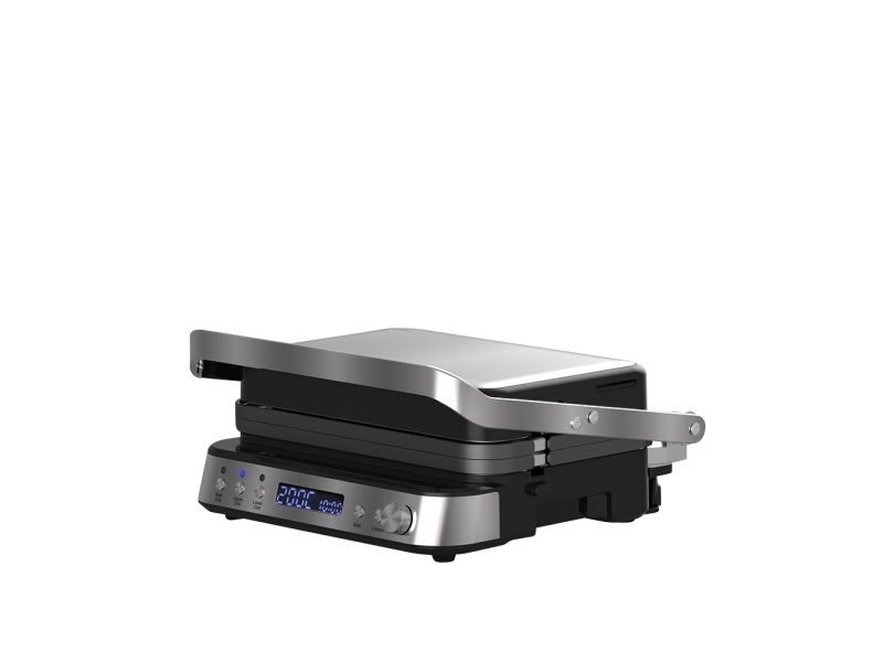 Orava GRILLCHEF3, Sort, Rustfrit stål, Rustfrit stål, Rektangulær, Knapper, Dreje, Rist + bageplade, 2 zone(s)