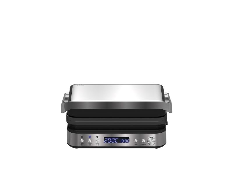 Orava GRILLCHEF3, Sort, Rustfrit stål, Rustfrit stål, Rektangulær, Knapper, Dreje, Rist + bageplade, 2 zone(s)