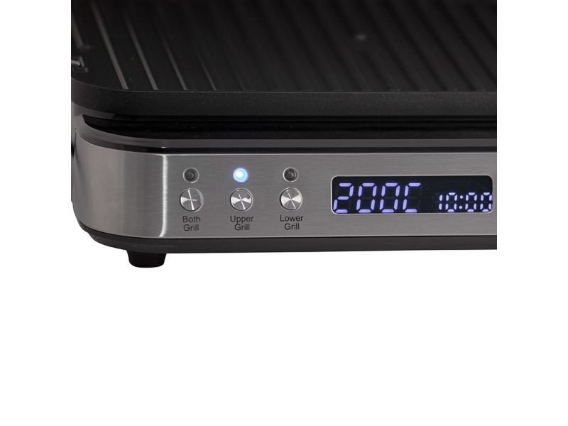 Orava GRILLCHEF3, Sort, Rustfrit stål, Rustfrit stål, Rektangulær, Knapper, Dreje, Rist + bageplade, 2 zone(s)