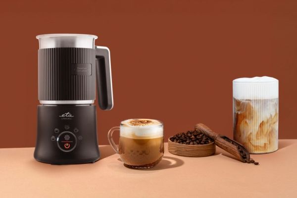 Eta Cremeo, Automatisk mælkeskummer/varmer, Sort, Rustfrit stål, 0,35 L, Rustfrit stål, Berøring