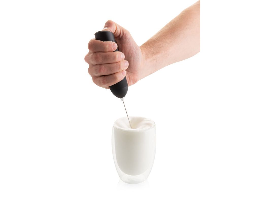 Eta Shakes, Håndholdt elektrisk mælkeskummer, Sort, Rustfrit stål, Batteri, AA, 34 mm
