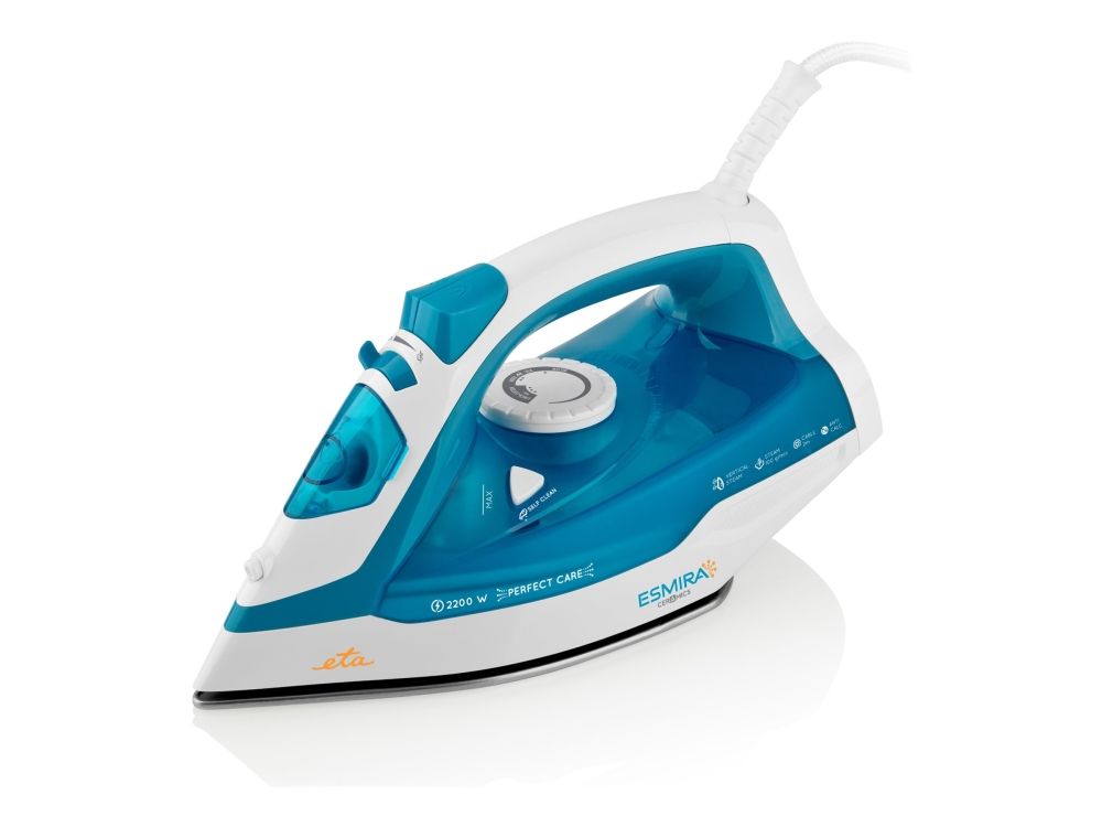 ETA Esmira 0273 90000 - Dampstrygejern - såleplade: Eloxium - 2200 W - turkis billede 1