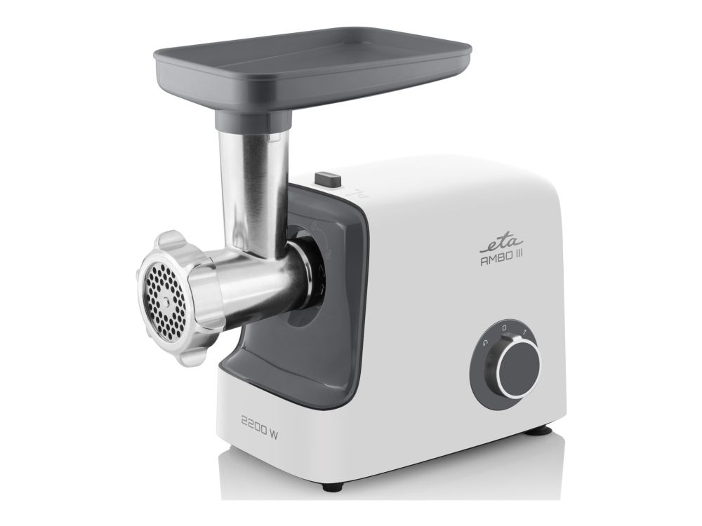 ETA Ambo III 5075 90000 - Kødhakkemaskine - 2.2 kW - hvid/grå