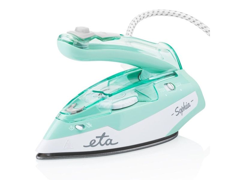 ETA Sophia 1271 90000 - Dampstrygejern - såleplade: keramik - 1.1 kW - hvid/turkis billede 2