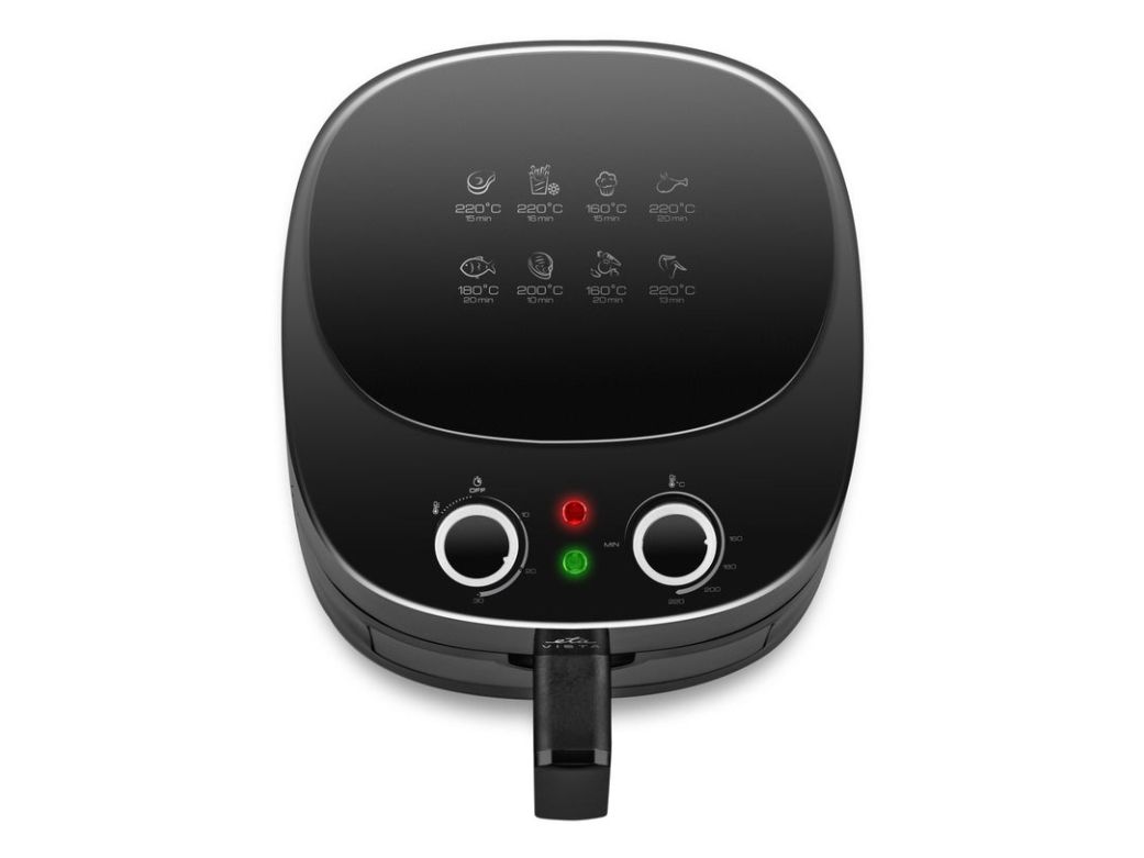 ETA Vista 0168 90000 - Varmluftsrister - 4.3 liter - 1.3 kW - sort