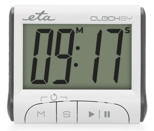 Eta Clocksy 2832 9000, Digital køkkentimer, Hvid, 99 min., LCD, Fritstående/magnetisk, 65 mm billede 3