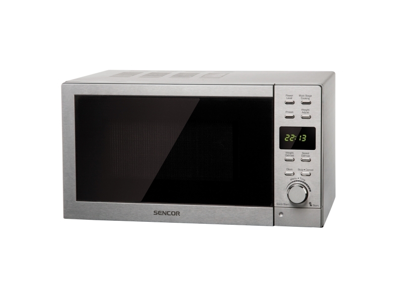 Sencor SMW 6022, Bordplade, 20 L, 800 W, Indbygget skærm, Knapper, Dreje, Rustfrit stål