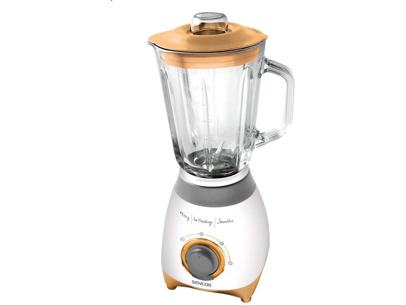 Sencor SBL 4370, Bordplade blender, 1,5 L, Impulsfunktion, Knusning af is, 500 W, Orange, Hvid billede 3