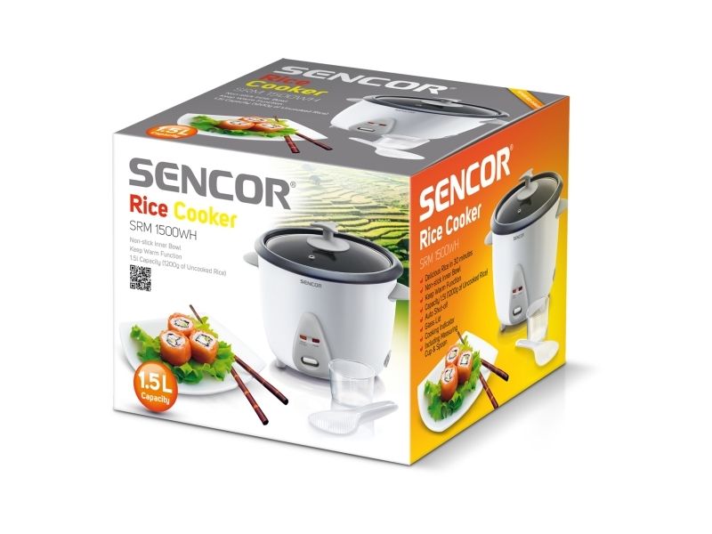 Sencor SRM 1500WH, Hvid, 1,5 L, Glas, Plast, 500 W, 220 - 240 V, 50 - 60 Hz