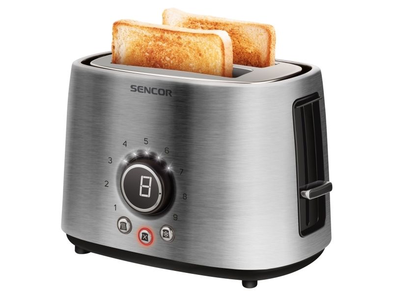 Sencor STS 5050SS, 2 skive(r), Sølv, Rustfrit stål, Knapper, Dreje, 1000 W, 220 - 240 V