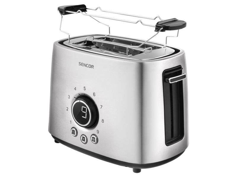 Sencor STS 5050SS, 2 skive(r), Sølv, Rustfrit stål, Knapper, Dreje, 1000 W, 220 - 240 V