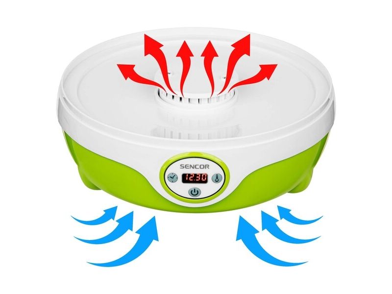 Sencor SFD 851GR - Fødevaretørrer - 240 W - hvid/grøn