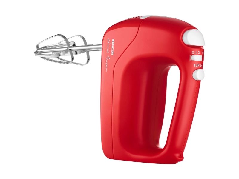 Sencor SHM 5404RD, Håndmixer, Rød, Ælte, Mikse, 1,2 m, Knapper, Løftestang, 200 W billede 3