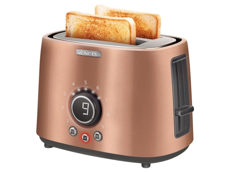 Sencor STS 6056GD, 2 skive(r), Guld, Knapper, Dreje, LCD, 1000 W, 220 - 240 V