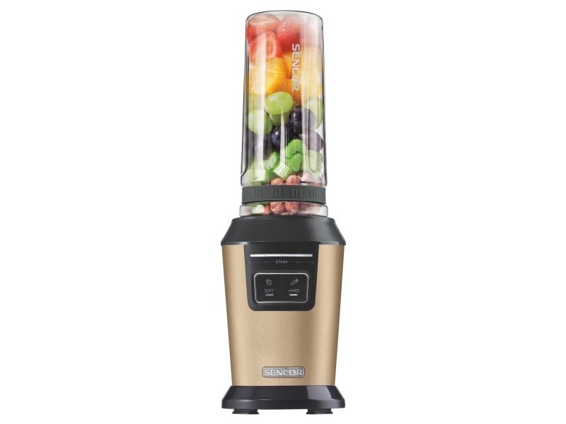 Sencor SBL 7077CH, Bordplade blender, 0,6 L, 800 W, Sort, Brun, Transparent