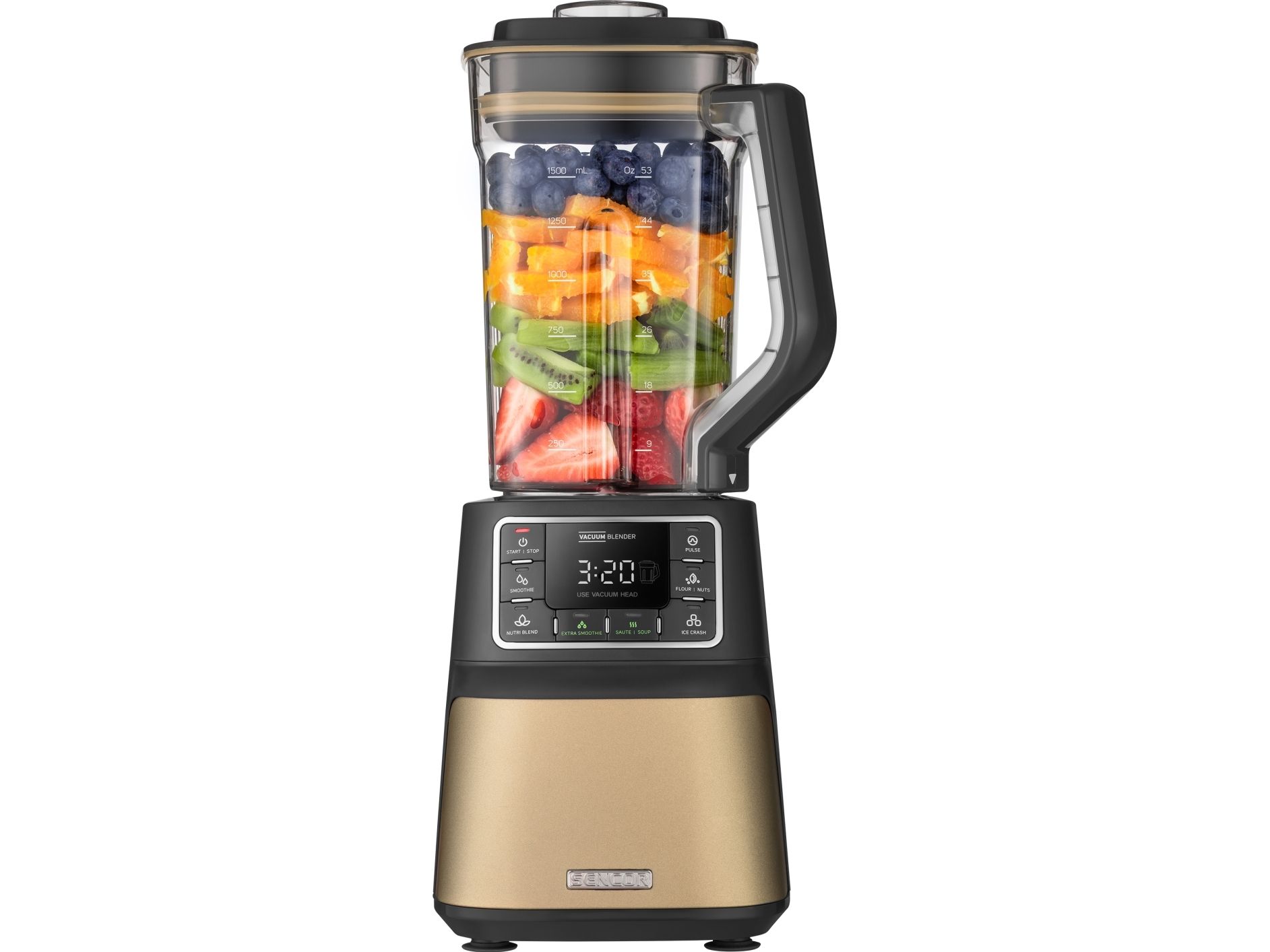 Sencor SBU 7877CH, Bordplade blender, Impulsfunktion, Knusning af is, 1,1 m, 1500 W, Champagne billede 4