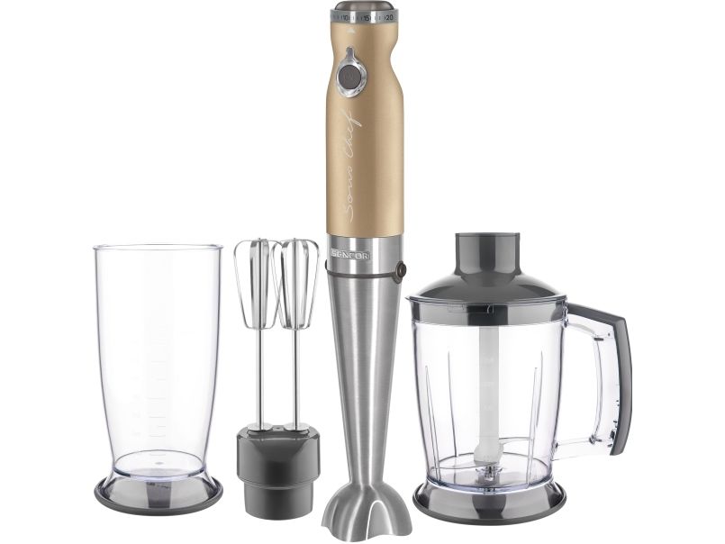 Sencor SHB 5607CH, Nedsænkning blender, 0,8 L, Impulsfunktion, 1,2 m, 1200 W, Champagne, Rustfrit stål billede 2