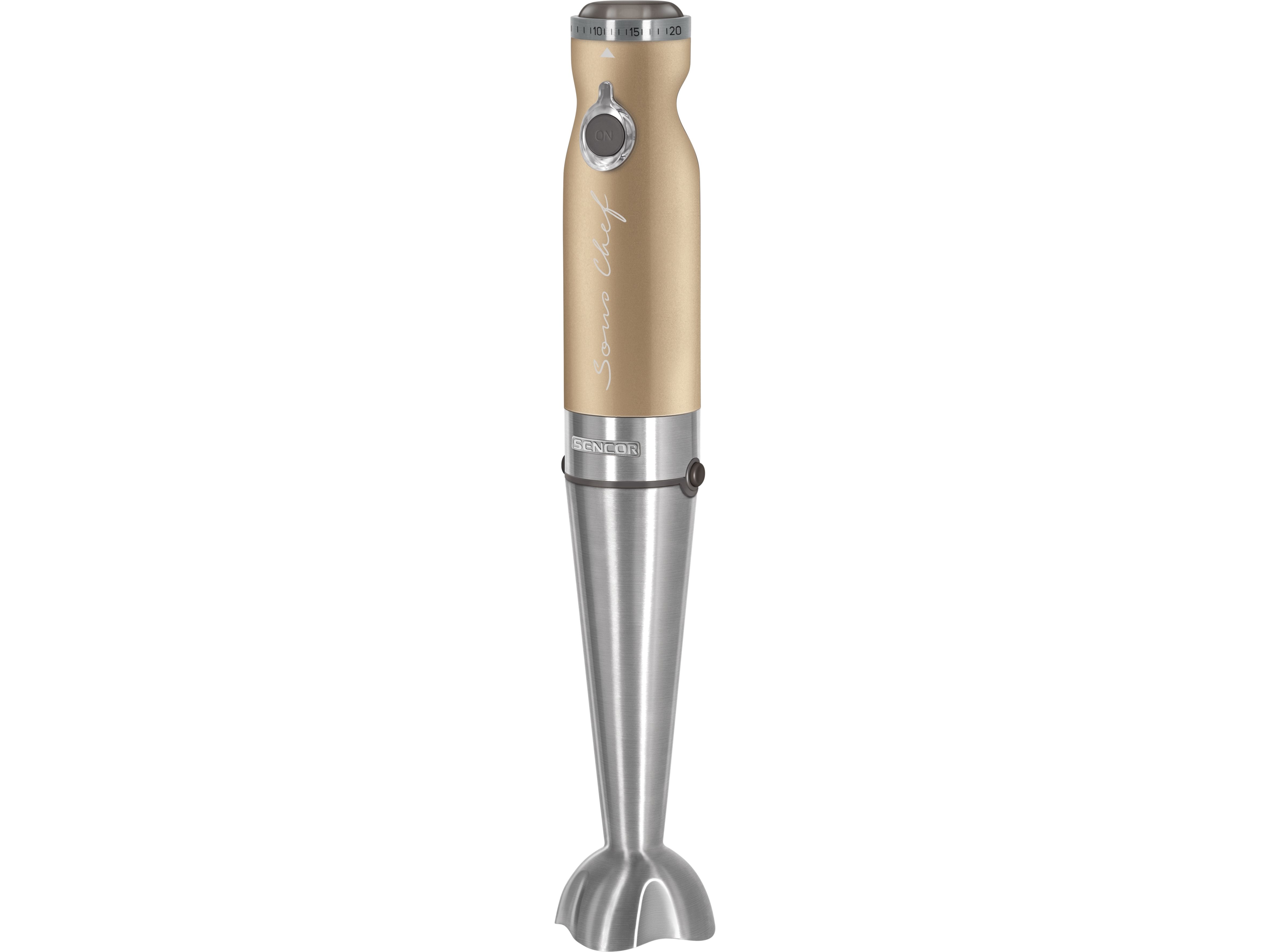 Sencor SHB 5607CH, Nedsænkning blender, 0,8 L, Impulsfunktion, 1,2 m, 1200 W, Champagne, Rustfrit stål billede 3