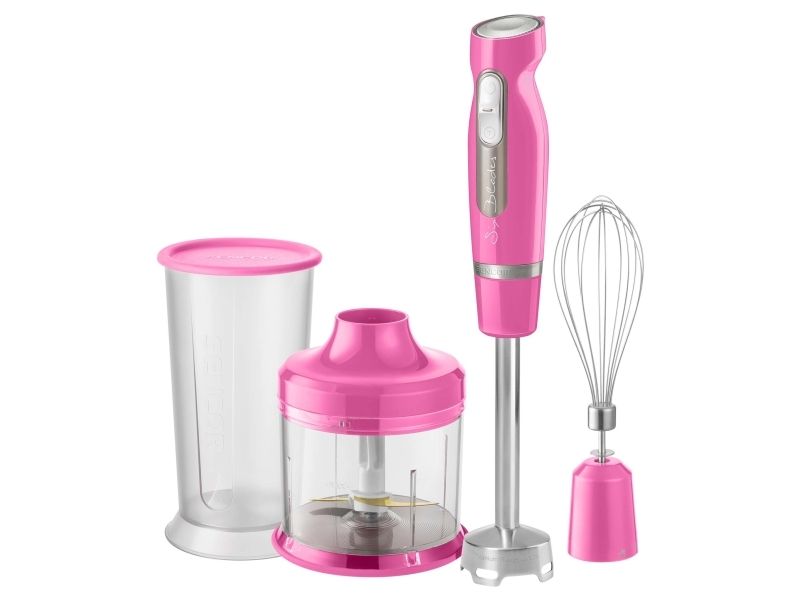 Sencor SHB 4468RS-EUE3, Nedsænkning blender, 0,7 L, Impulsfunktion, Knusning af is, 1000 W, Lyserød, Rustfrit stål billede 2