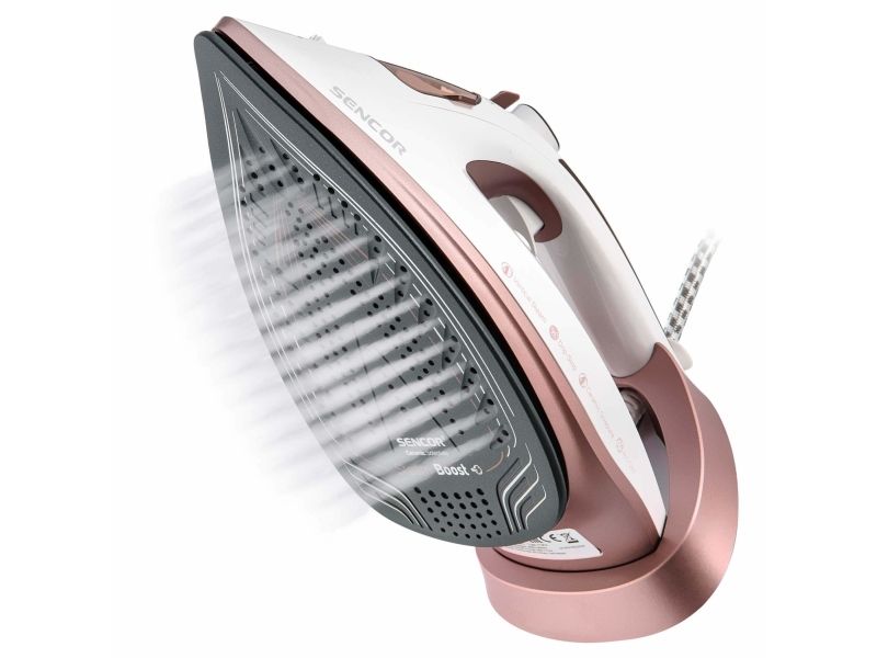 Sencor SSI 3520RS, Dampstrygejern, Keramisk strygesål, 170 g/min, Lyserød, Violet, 35 g/min, 0,28 L billede 4