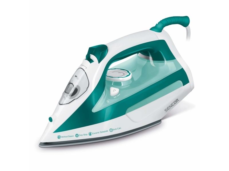 Sencor SSI 6100GR, Dampstrygejern, Keramisk strygesål, 1,9 m, 160 g/min, Grøn, 35 g/min billede 2