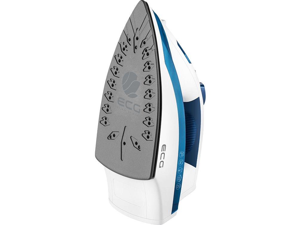 ECG NZ 322 Auto-Off, Tør & dampstrygejern, Keramisk strygesål, 1,9 m, 100 g/min, Blå, Hvid, 40 g/min billede 3