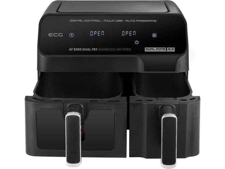 ECG AF 8300, Varmluftsteger, 8,3 L, 80 °C, 200 °C, Dobbelt, Sort