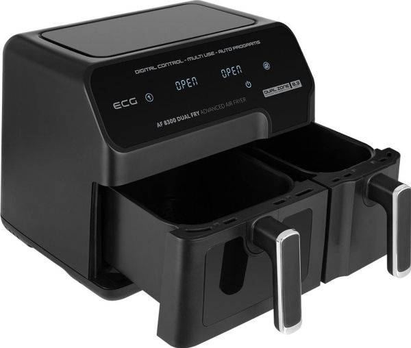 ECG AF 8300, Varmluftsteger, 8,3 L, 80 °C, 200 °C, Dobbelt, Sort