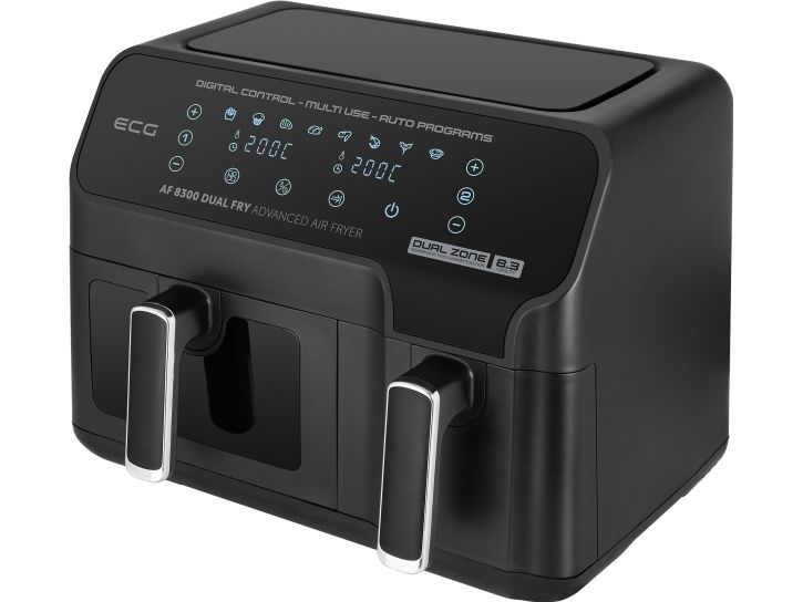 ECG AF 8300, Varmluftsteger, 8,3 L, 80 °C, 200 °C, Dobbelt, Sort